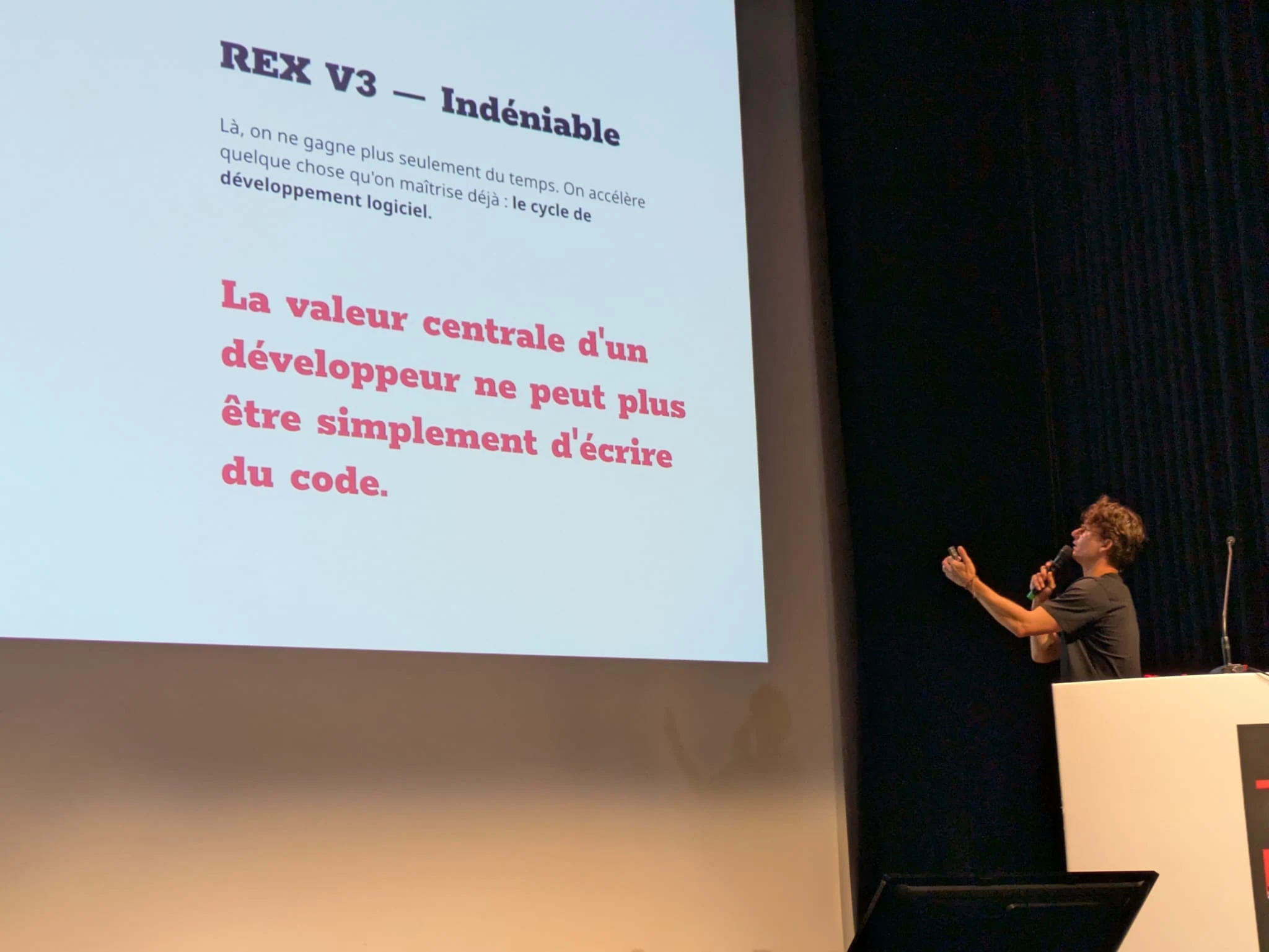 Alex présente à Tech Ready une réflexion sur la valeur future du développeur