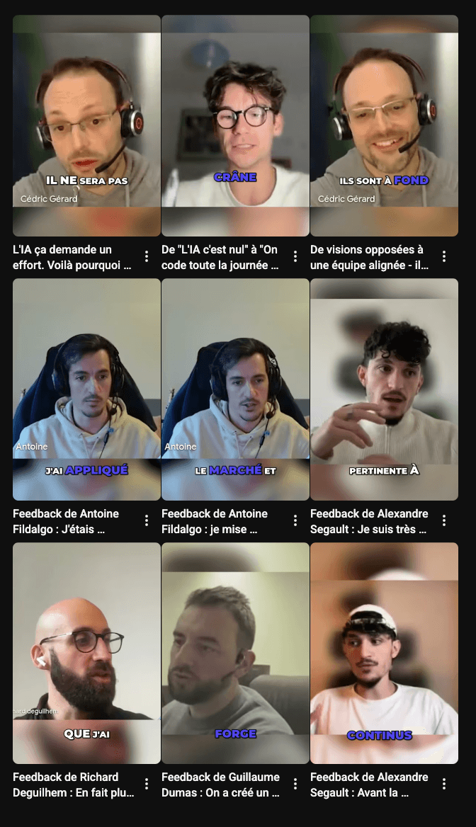 Playlist YouTube de retours d'expérience AI-Driven Dev