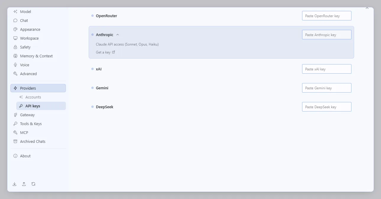 Interface officielle Hermes Agent affichant les providers de modèles configurables, dont OpenRouter, Anthropic, xAI, Gemini et DeepSeek.